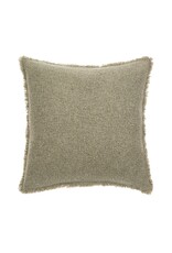 Fringed Boucle Pillow - Sage Grey, 20x20