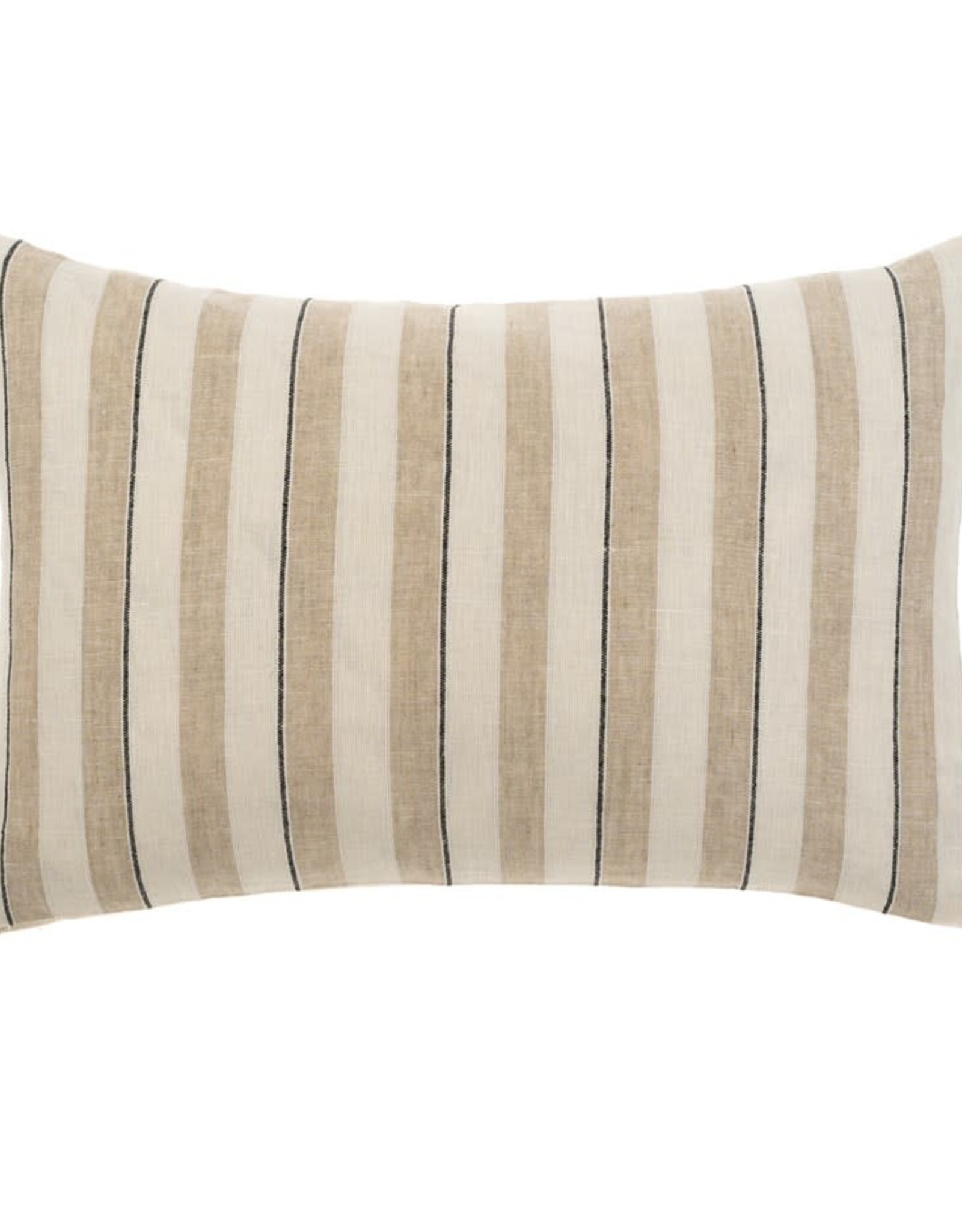 Seaside Stripe Linen Pillow, 16x24