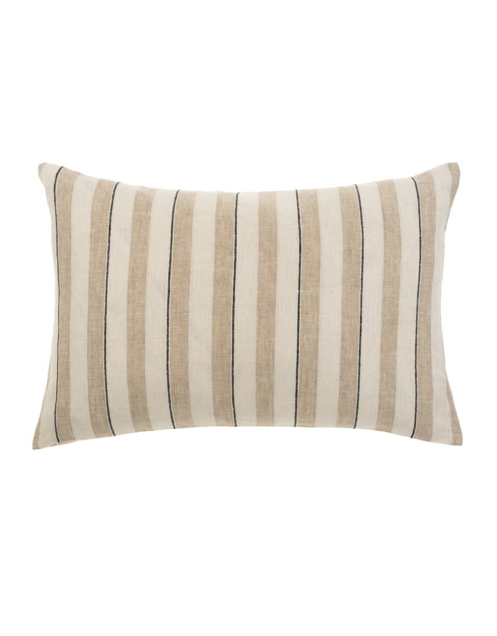 Seaside Stripe Linen Pillow, 16x24