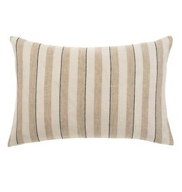 Seaside Stripe Linen Pillow, 16x24