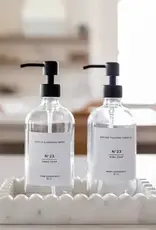 Clear Soap Bottle Dispenser with Label