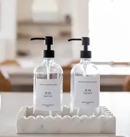 Clear Soap Bottle Dispenser with Label