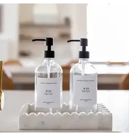Clear Soap Bottle Dispenser with Label