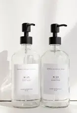 Clear Soap Bottle Dispenser with Label