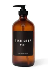 16oz Amber Glass Soap Dispenser