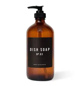 16oz Amber Glass Soap Dispenser