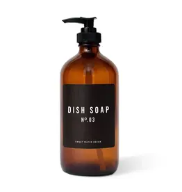16oz Amber Glass Soap Dispenser