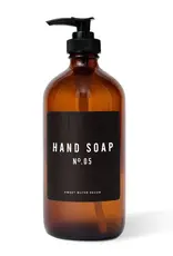16oz Amber Glass Soap Dispenser