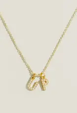 Letter Cubic Zirconia Necklace
