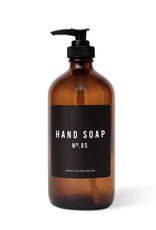 16oz Amber Glass Soap Dispenser