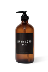 16oz Amber Glass Soap Dispenser