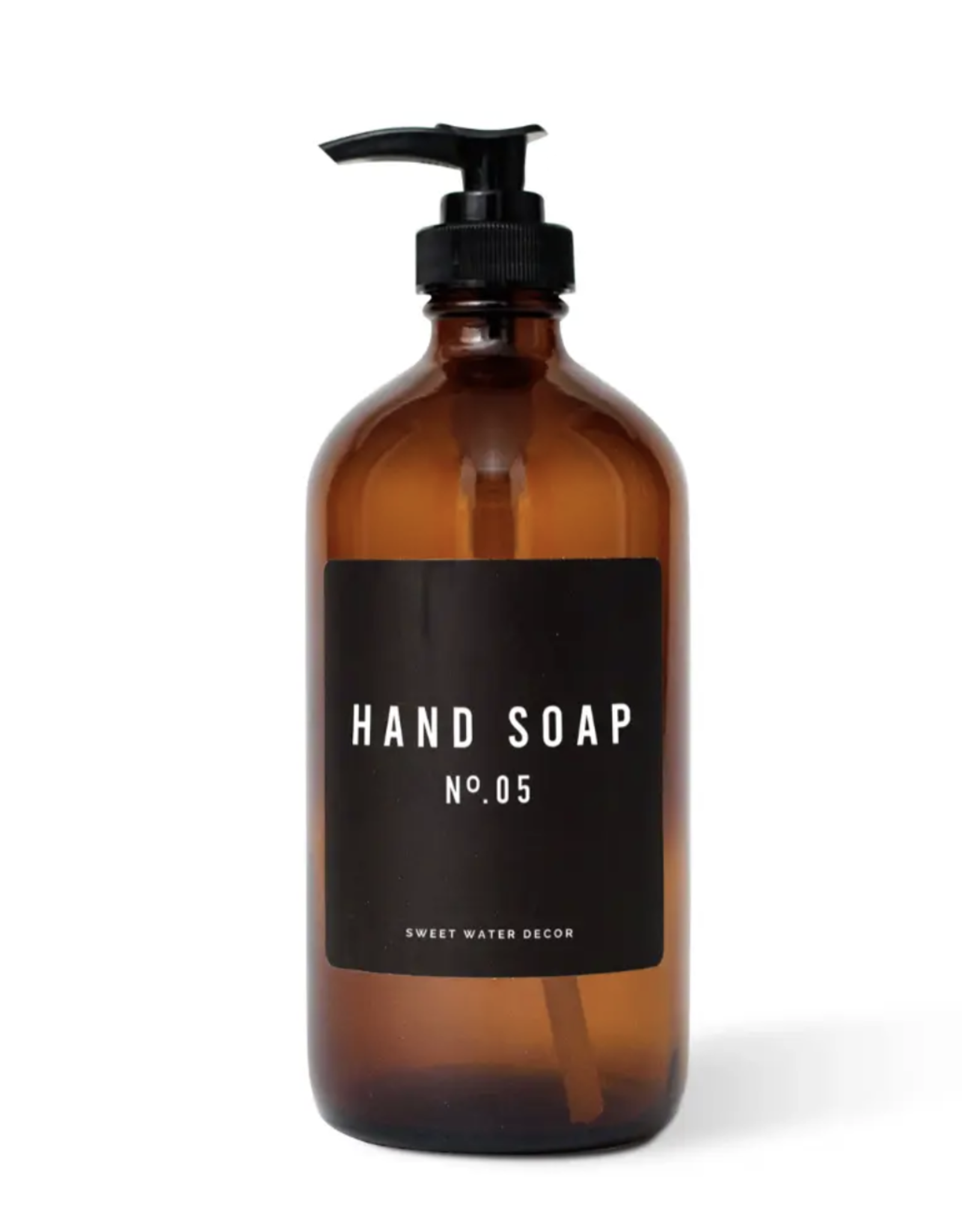 16oz Amber Glass Soap Dispenser