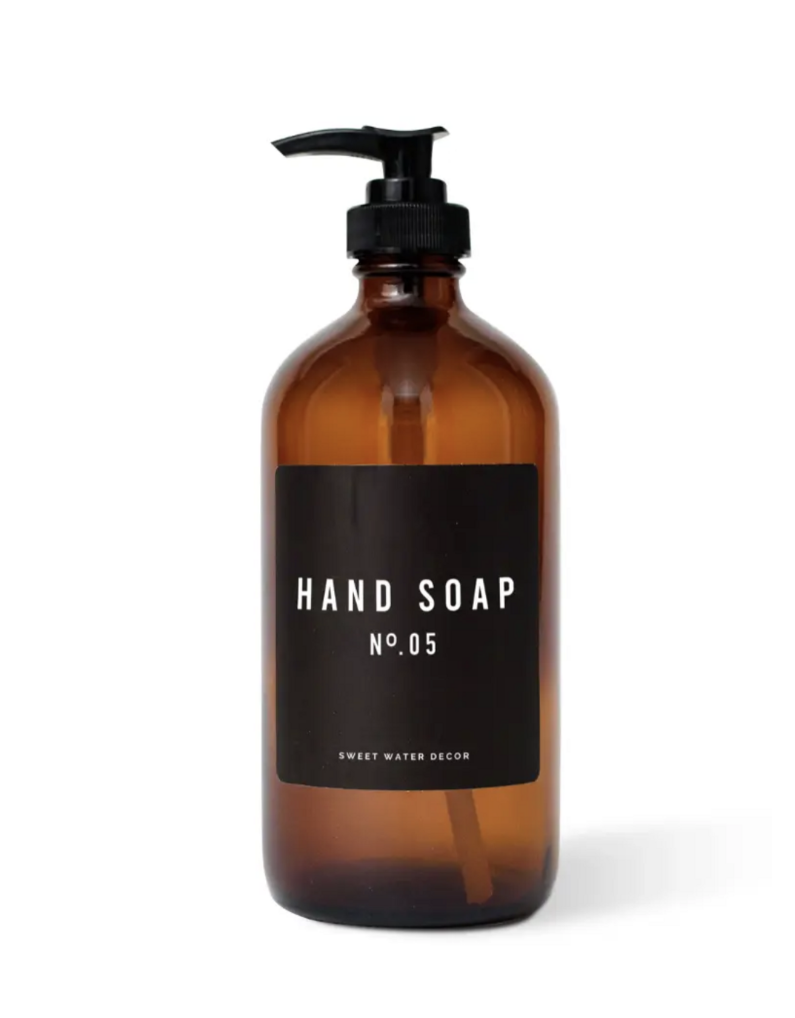 16oz Amber Glass Soap Dispenser