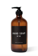 16oz Amber Glass Soap Dispenser