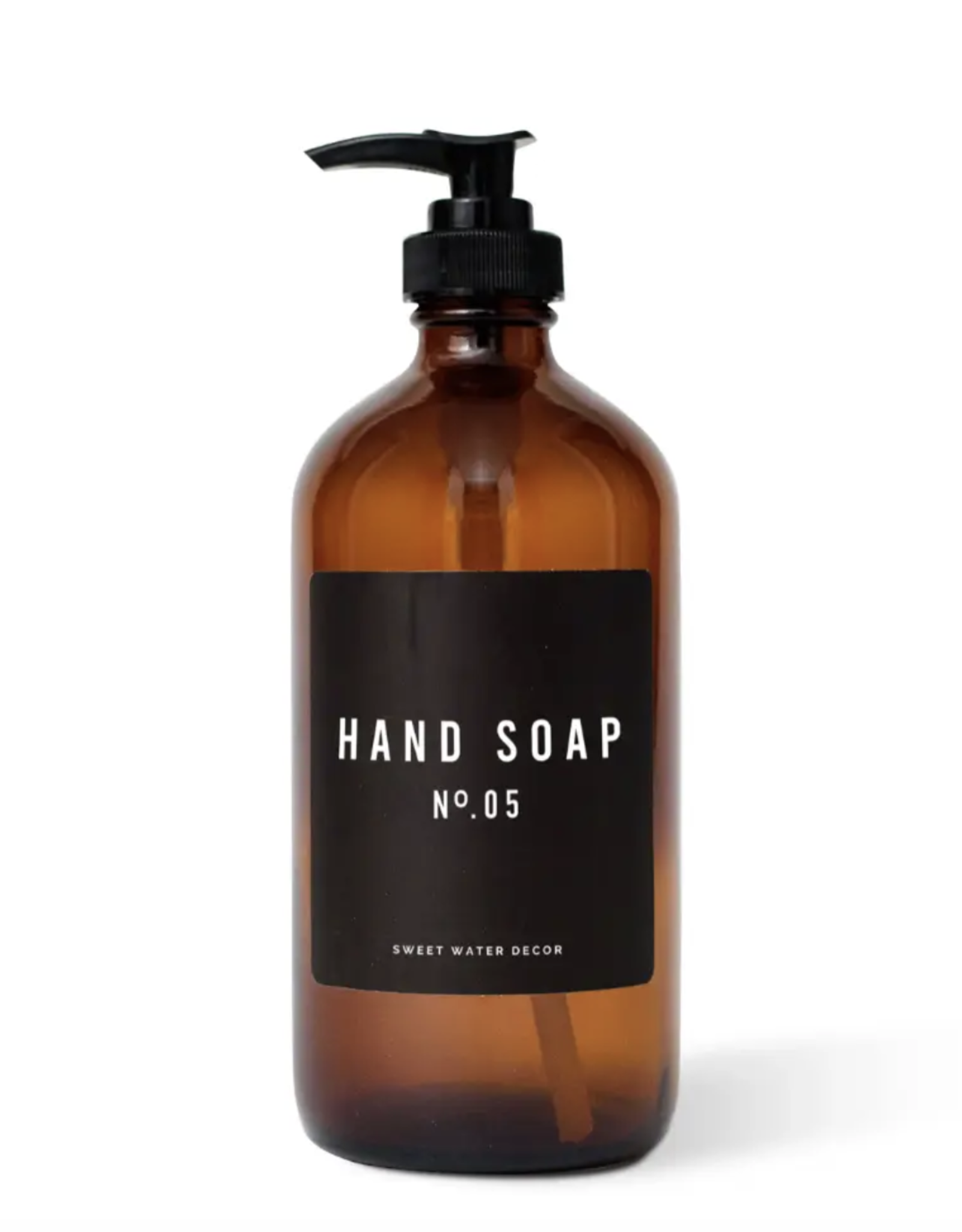 16oz Amber Glass Soap Dispenser