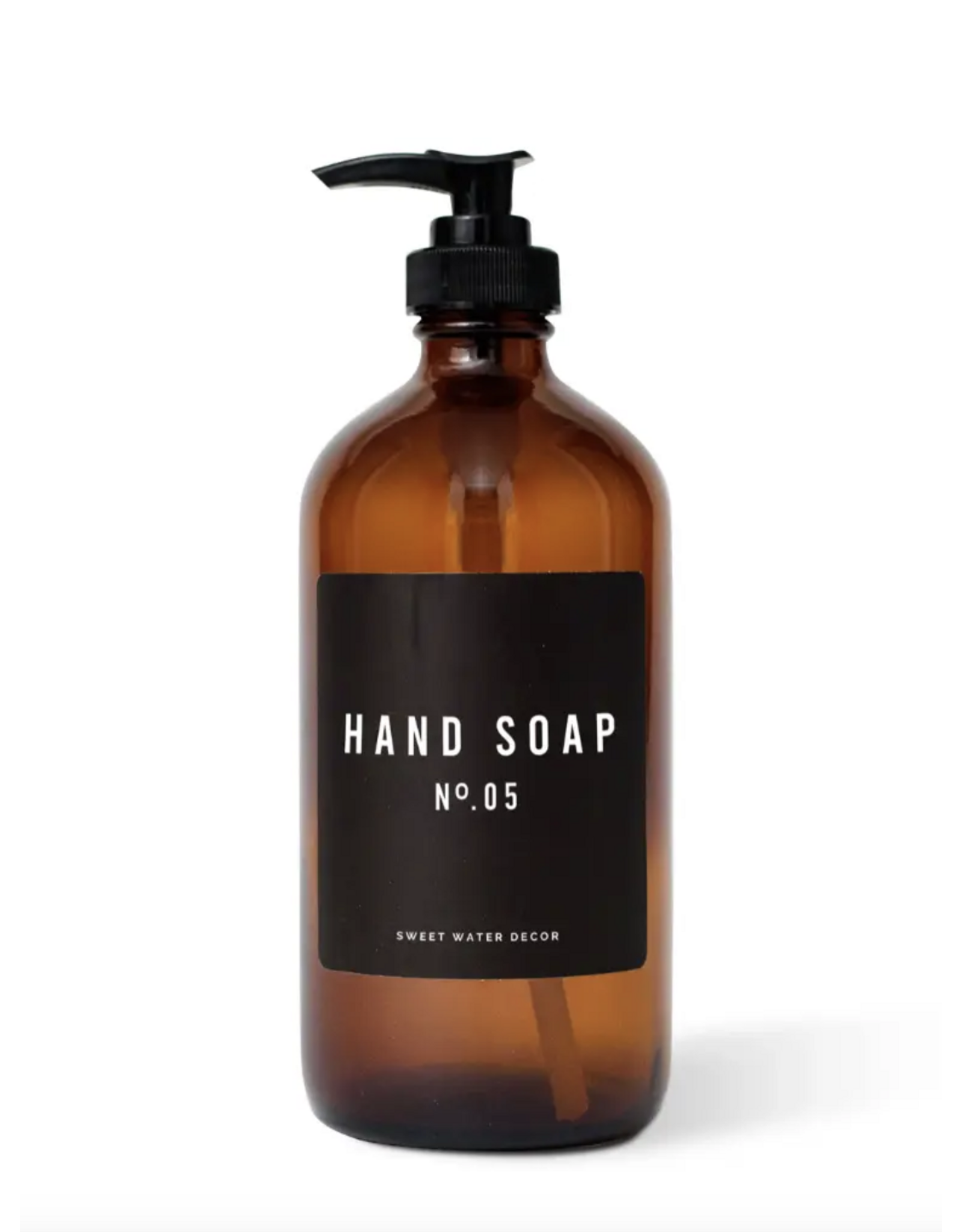 16oz Amber Glass Soap Dispenser