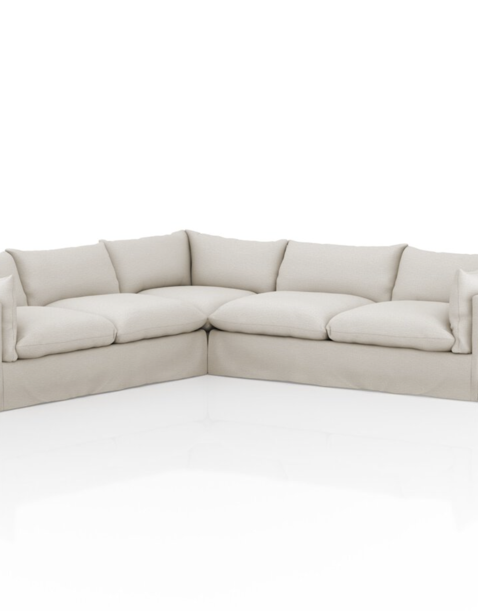 Habitat Slipcover 3pc Sectional in Valley Nimbus-122"