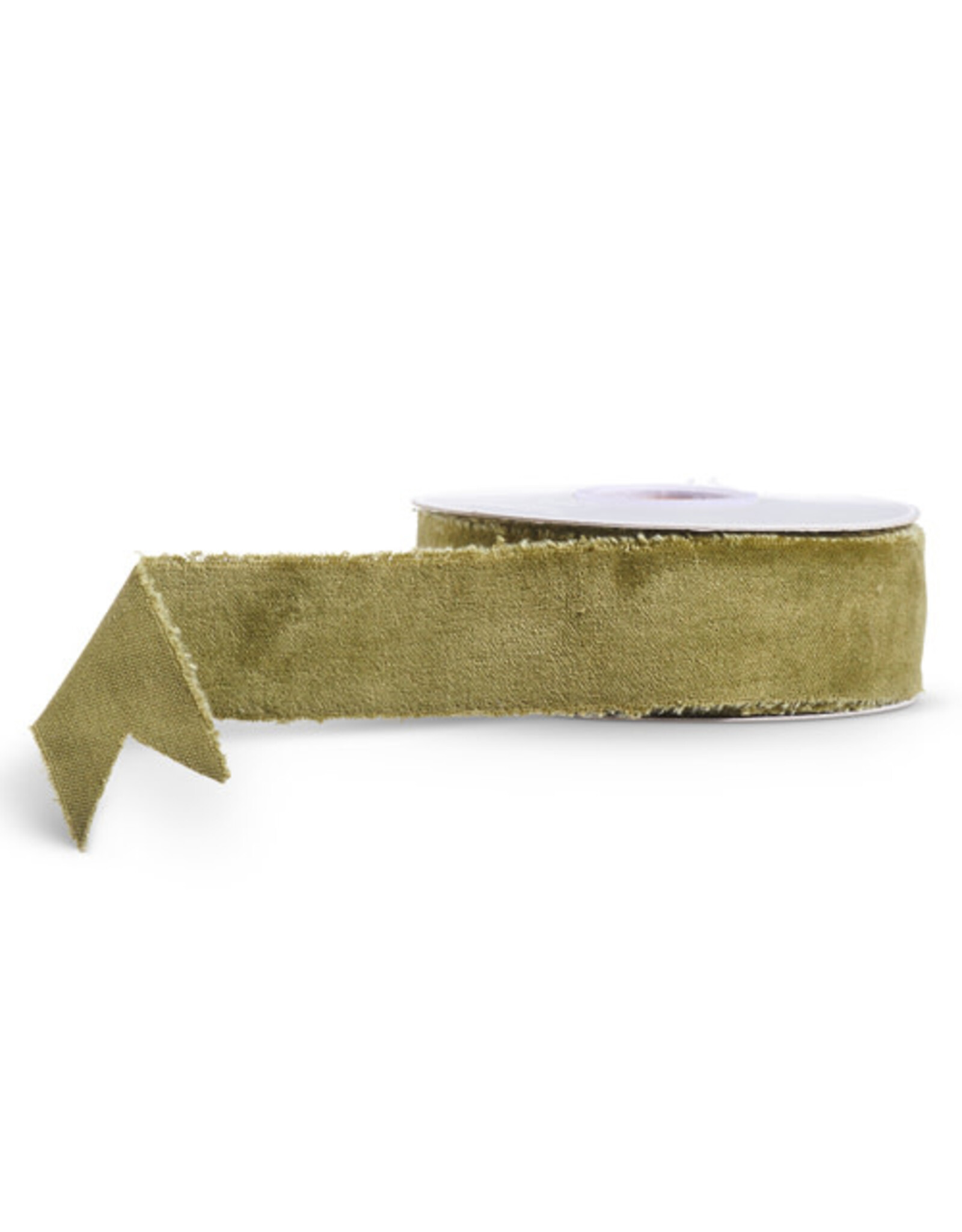 1.5" X 10 Yds Olive Green Velvet Ribbon