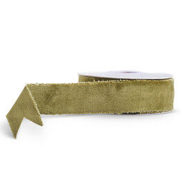 1.5" X 10 Yds Olive Green Velvet Ribbon