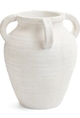 White Terracotta Vase w/ Handles
