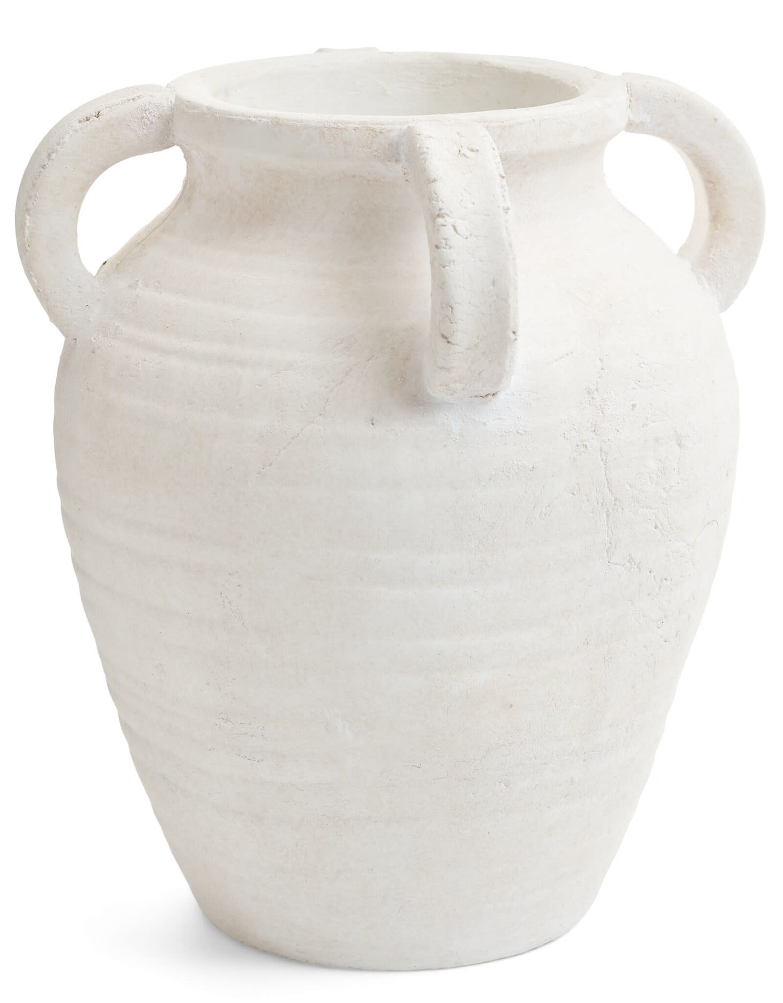White Terracotta Vase w/ Handles