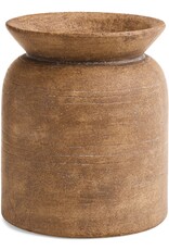 Textured Terracotta Vase, Antique Brown