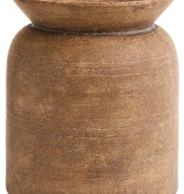 Textured Terracotta Vase, Antique Brown