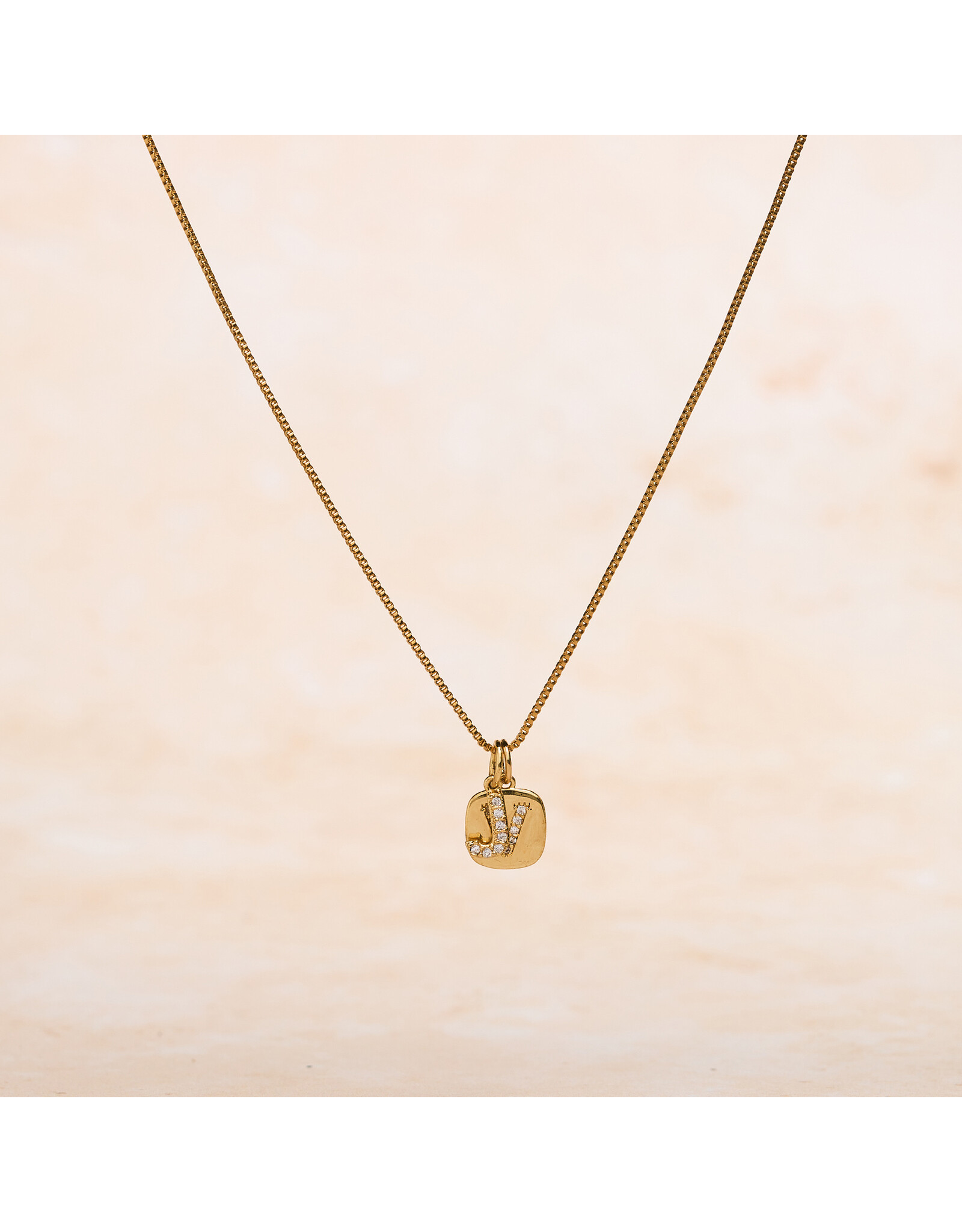 Letter Cubic Zirconia Charm