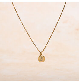 Letter Cubic Zirconia Charm