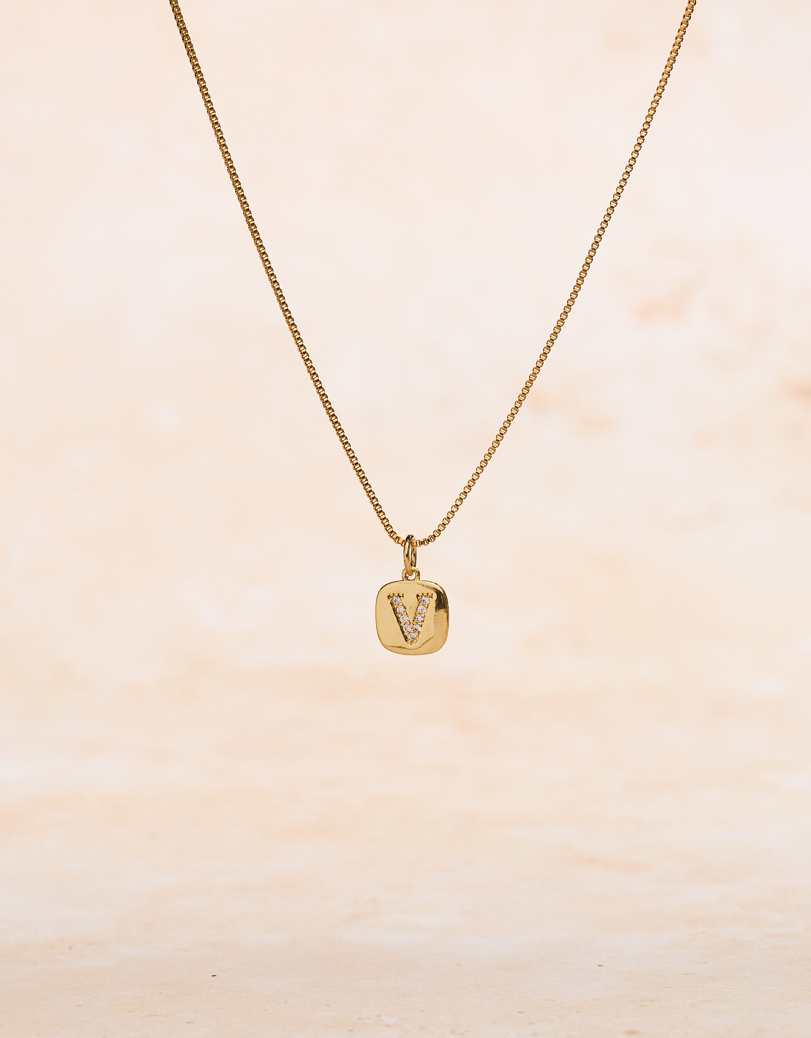Letter Cubic Zirconia Charm