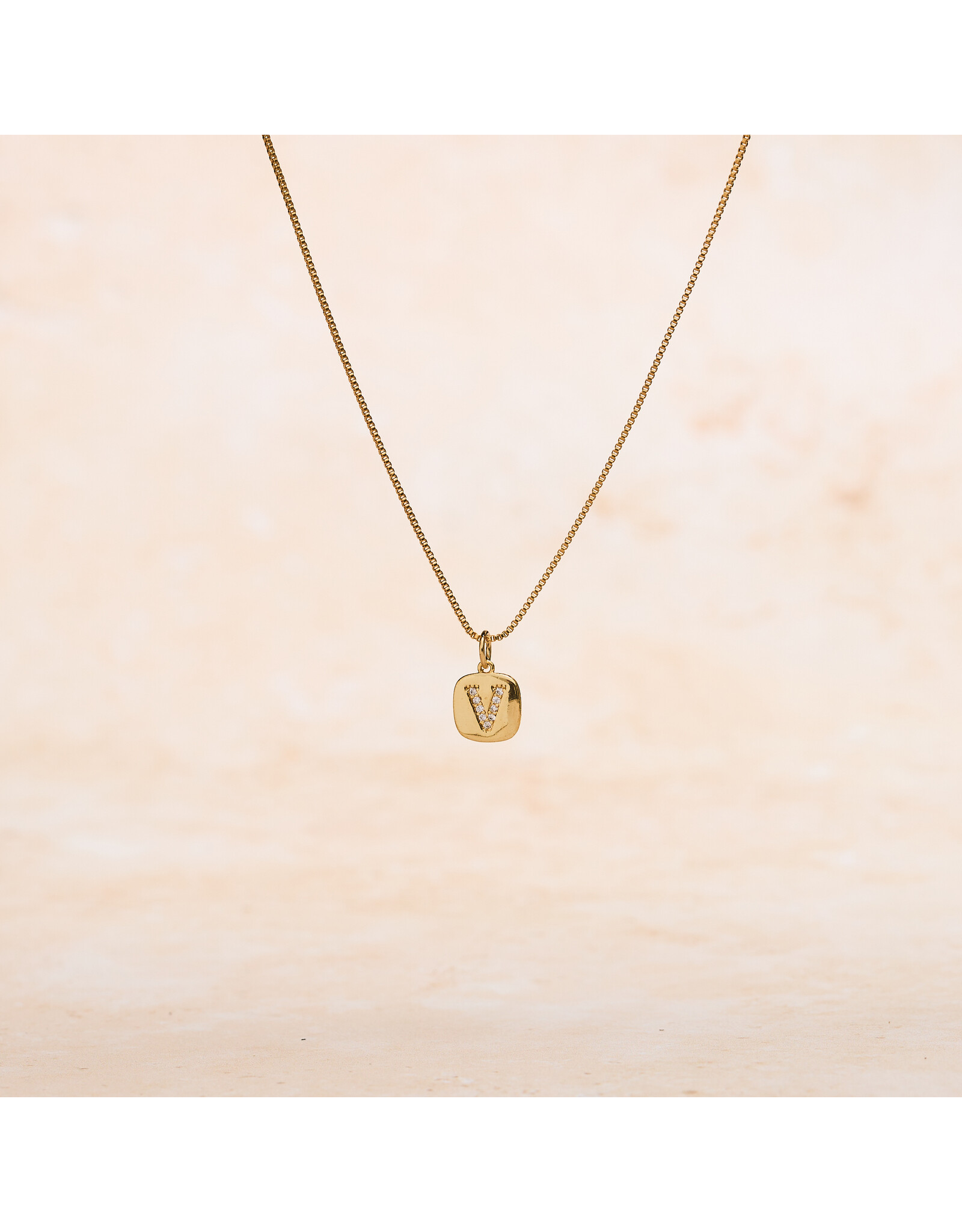 Letter Cubic Zirconia Charm
