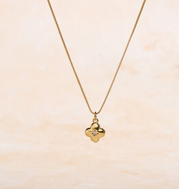 Gold Clove Cubic Zirconia Necklace