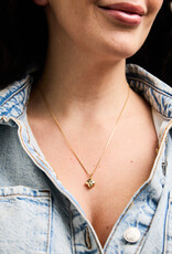 Gold Clove Cubic Zirconia Necklace