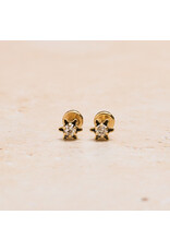 Flower Single Zirconia Studs