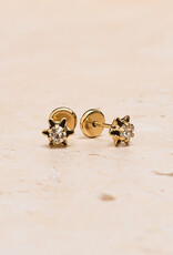 Flower Single Zirconia Studs