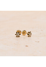 Flower Single Zirconia Studs