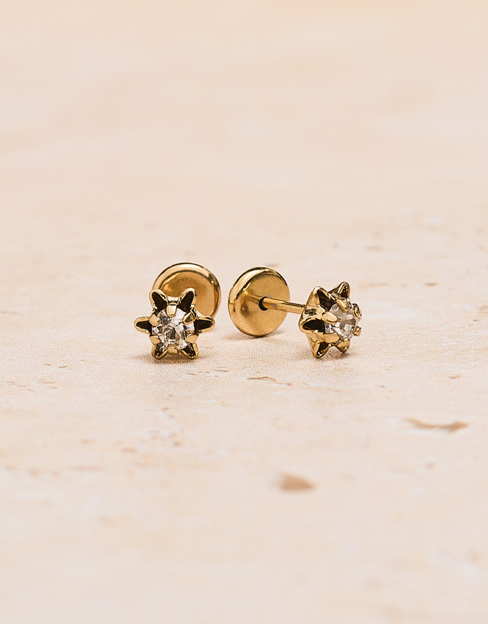 Flower Single Zirconia Studs