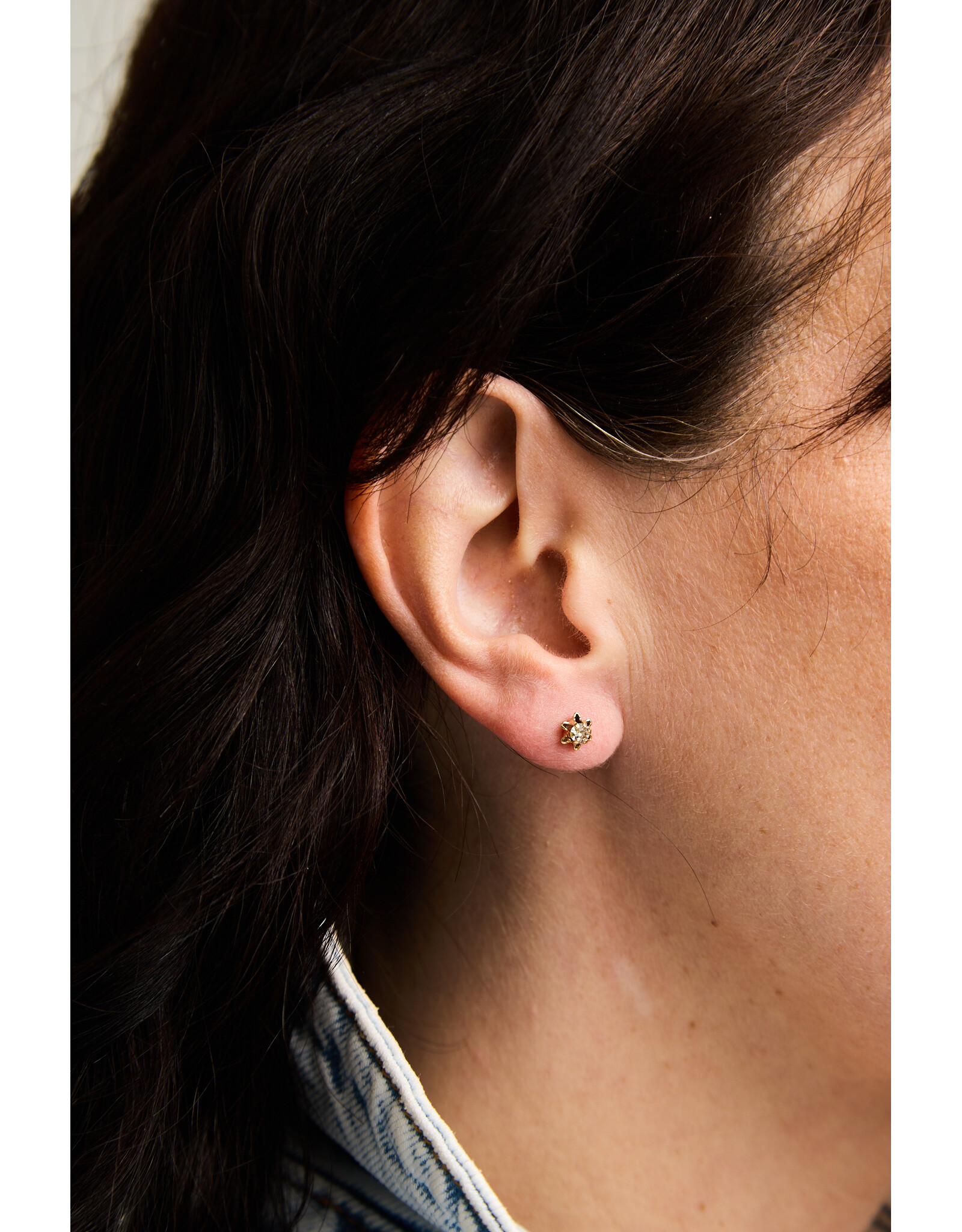Flower Single Zirconia Studs