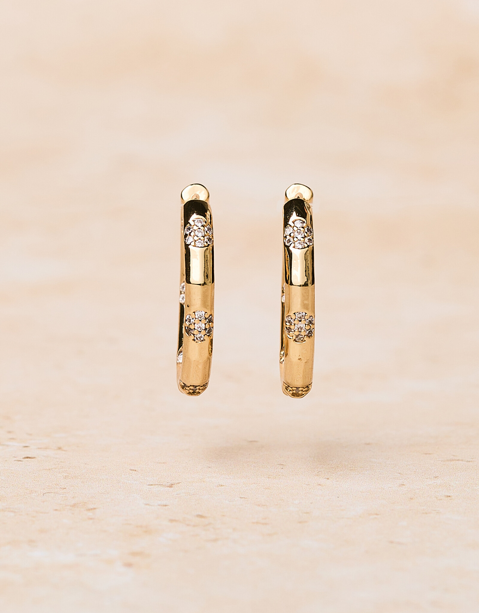 Classic Hoops with Double Zirconia, Small