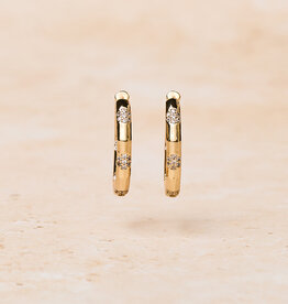 Classic Hoops with Double Zirconia, Small
