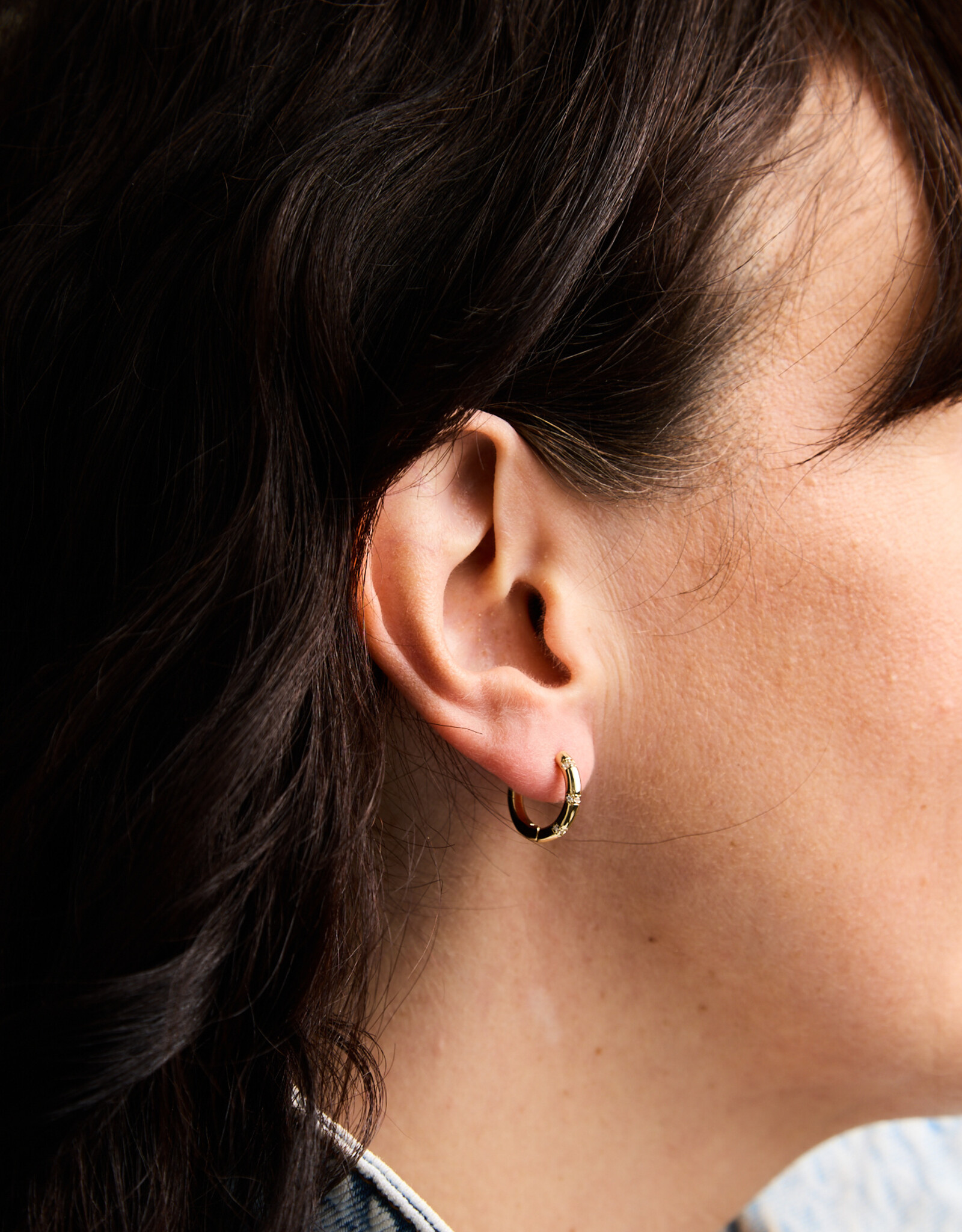 Classic Hoops with Double Zirconia, Small