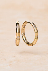 Classic Hoops with Double Zirconia, Large