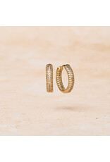 Double Zirconia Hoops, Round