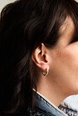 Double Zirconia Hoops, Round