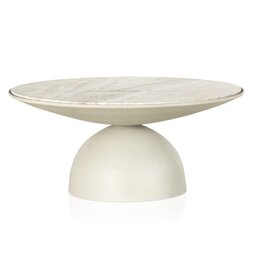 Corbett Coffee Table in Textured Matte White