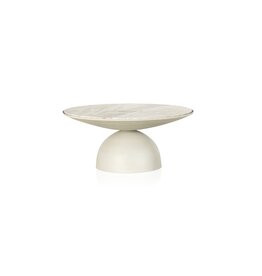 Corbett Coffee Table in Textured Matte White