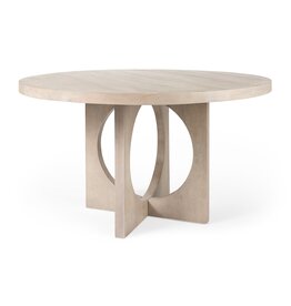 Liesl Round Dining Table in Natural Wood
