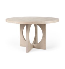 Liesl Round Dining Table in Natural Wood