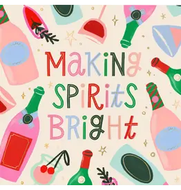 Spirits Bright Christmas Cocktail Napkins - 20ct