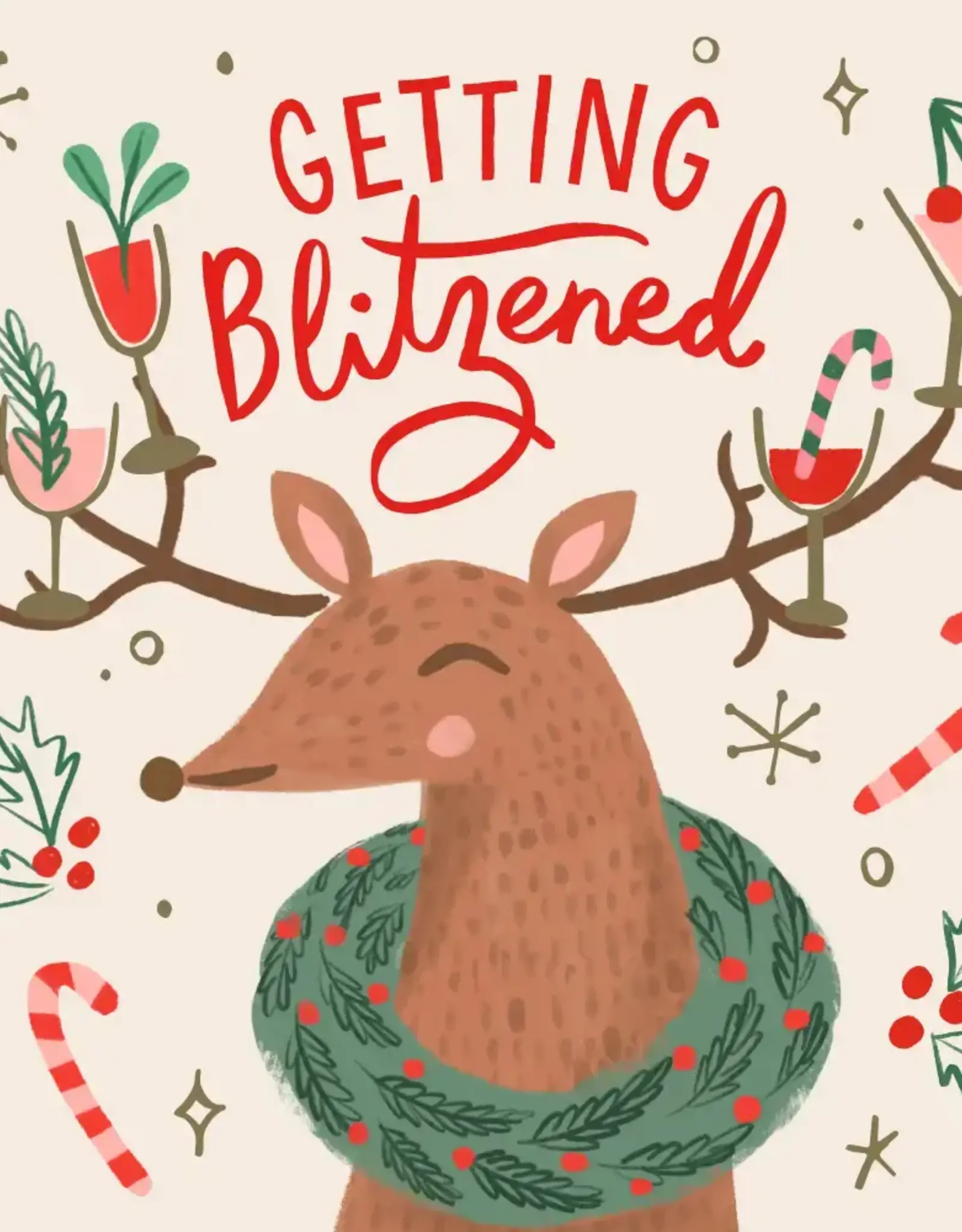 Getting Blitzened Christmas Cocktail Napkins